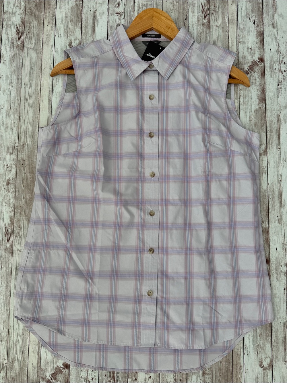 Eddie Bauer Women's Adventurer 3.0 Sleeveless Shirt sz Medium Mountain Lavender